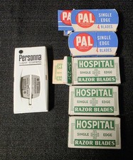 Vintage Mid Century Safety Razor Blade Collection Lot of 6 Pks Unused NOS picture