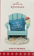 Hallmark Keepsake A Day At The Beach Christmas Ornament Chair Drink 2017 NEW picture