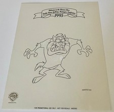Warner Bros Tasmanian Devil Model Outline Pre Production Cel Looney Tunes Rare picture