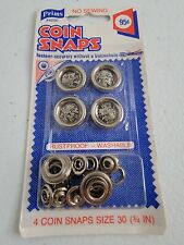 Prims #6250 Coin Snaps Fasteners American Indian Themed 4-Pack Vintage Sewing picture