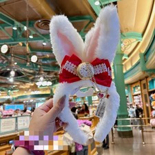 Authentic Disney Alice In Wonderland White Rabbit Ear Headband Disneyland picture