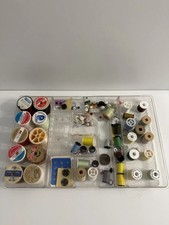 Vintage 1970s Wil-Hold plastic sewing box. Assorted time capsule sewing supplies picture