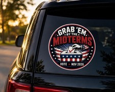 2026 Political Bumper Sticker Patriotic Vote Midterm Vinyl Magnet Decal picture