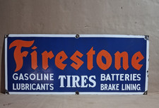 Firestone Tires Porcelain Enamel Sign  36x15 Inches 1  Sided picture
