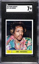JIMI HENDRIX 1969 Panini Cantanti #207 SGC 7 picture