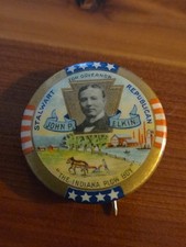 1902 John P. Elkin Political Campaign Pinback Button The Indiana Plow Boy picture