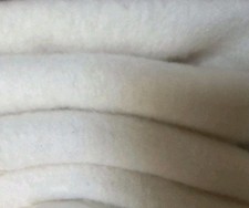 LANDS END-COMING HOME 100% MERINO WOOL Queen Blanket Off White/Ecru 94X78 USA picture