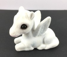 Vintage ULTRA RARE Josef Originals Flocked BABY PEGASUS W/ Original Sticker NOS picture