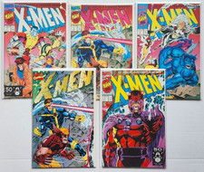 X-MEN #1 - Marvel 1991) - Jim Lee - All 5 Different Covers - & Xtra Bonus Book picture