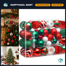 66Pcs Christmas Tree Decorations Set, Festive Ornaments for Holiday Decor picture
