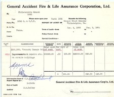 1936 General Accident Insurance Audit for Girard Trust Co. picture
