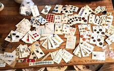 Vintage Large Lot of NEW Antique Buttons on 100 Cards - Mixed picture