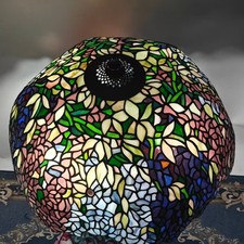 tiffany antique style colored church glass table lamp,bronze bas USA tax-exempt picture