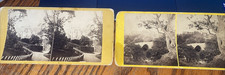 2 Antique Scotland Stereoviews GW Wilson Brig o Balgownie Abbotsford Scott House picture