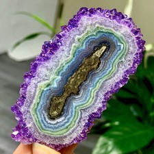 51G Natural high-quality Amethyst agate quartz cluster slice crystal mineral picture
