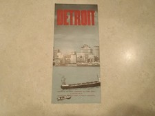 Vintage Detroit Travel Brochure Animated Map Convention Tourist Bureau picture
