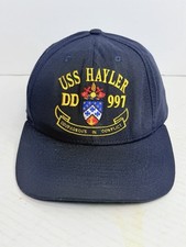 Vintage USS Hayler DD-997 Navy The Corps Snapback Hat Made USA Destroyer Cap picture