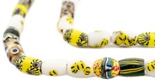 Oval Antique Venetian African Millefiori Trade Beads #15885 10mm Ivory Coast picture