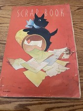 Vintage 1937 Scrapbook Homemade Vintage  picture