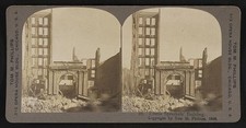 Chicago Illinois USA 1916 Emma Spreckels Building Demolition Stereograph picture