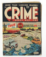 Crime Does Not Pay #50 Lev Gleason 1947 Charles Biro Classic Cover NYC Shootout picture