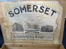 RARE Somerset Confections G Somers & Co Wood Dovetail Box St Paul Minn picture