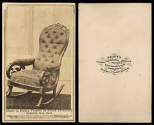 RARE 1860s CDV Photo Abraham Lincoln Ford's Theater Assassination Chair Original picture