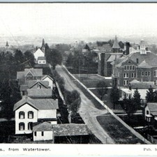 c1900s Dodgeville WI Birds Eye View from Watertower Postcard FC Bartle Town WI picture