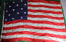 Antique 15 Star US Flag Annin Sterling Wool Bunting 5’x8’ Star Spangled Banner picture