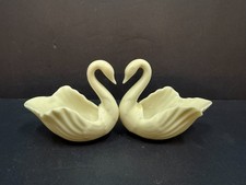 Pair of Lenox Swan Wedding Cake Toppers Place Card Holder 2 in x 2 1/2 in picture