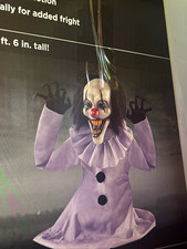 Halloween Scary Clown Prop Decoration, White/Purple/Black/Red picture
