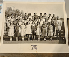 VINTAGE 1954 DYER STREET ELEM. SCHOOL, SAN FERNANDO CA. 5TH GRADE CLASS PHOTO picture