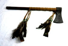 Native American Throwing Hawk, War Club, Cherokee, Battle Axe,Tomahawk COA #102 picture