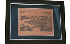 Vintage Copper Wall Art City Of Cobolentz Under Siege 16×12 Hanging Metal Etch picture