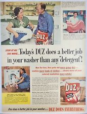 1952 Duz Laundry Soap MCM Vintage Print Ad Poster Man Cave Art Deco 50's picture