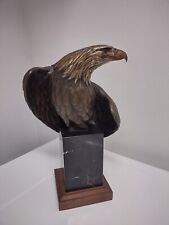 Heavy Vintage Brass/Steele  Sculpture Eagle MarbleMaple American Regal 1991 Epic picture