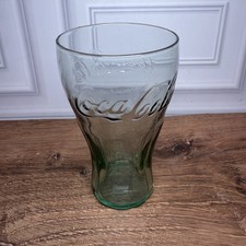 Vintage Georgia Green Coca Cola Mini Contour Glass Tumbler 4.5 Inch 5 Oz picture