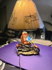 Vintage Red Harley Davidson Lamp picture