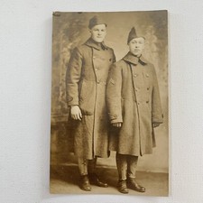 Antique RPPC Photograph Postcard WW1 Handsome Army Military Soldiers Uncle Floyd picture