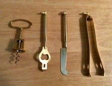 VTG Brass Bottle Opener and Knife 4 Piece Set picture