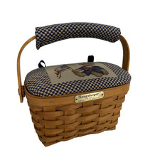 Longaberger 1996 Edition Dresden Tour Basket II with Soft Lid and Handle Sleeve picture
