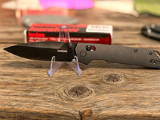 Kershaw Iridium 2038 Black on Black, D2 Blade AUTHENTIC Aluminum Scales picture