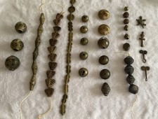 Vintage African Metal Trade Beads 53, And Vintage African Trade Ceramic Beads 4 picture