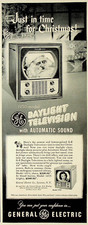 1949 Quarter Size Black & White LIFE Magazine Ad- General Electric - FC picture