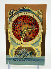 VTG 1999 Shackman Die Cut Victorian Birthday Card with Spin Dial & Envelope picture