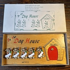 Vintage 1958 In The Dog House Wooden Wall Plaque Novelty Family Plaque NIB picture