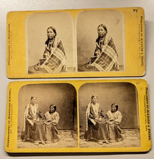 (2) Native American Indian McLeish & Pasel Stereoview Photos Minnesota picture