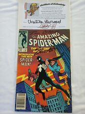 Amazing Spiderman #252 Marvel Black suit VF- signed Jim Shooter & Tom DeFalco picture