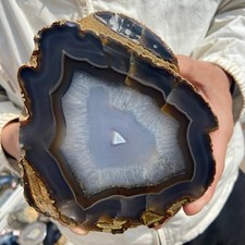 7.4lb Natural Lace Banded Agate Quartz Crystal Rough mineral specimens，Brazil picture