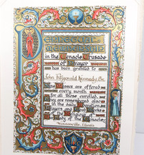 John F. Kennedy JFK Perpetual Membership Certificate Cenacle Crusade of Prayer picture
